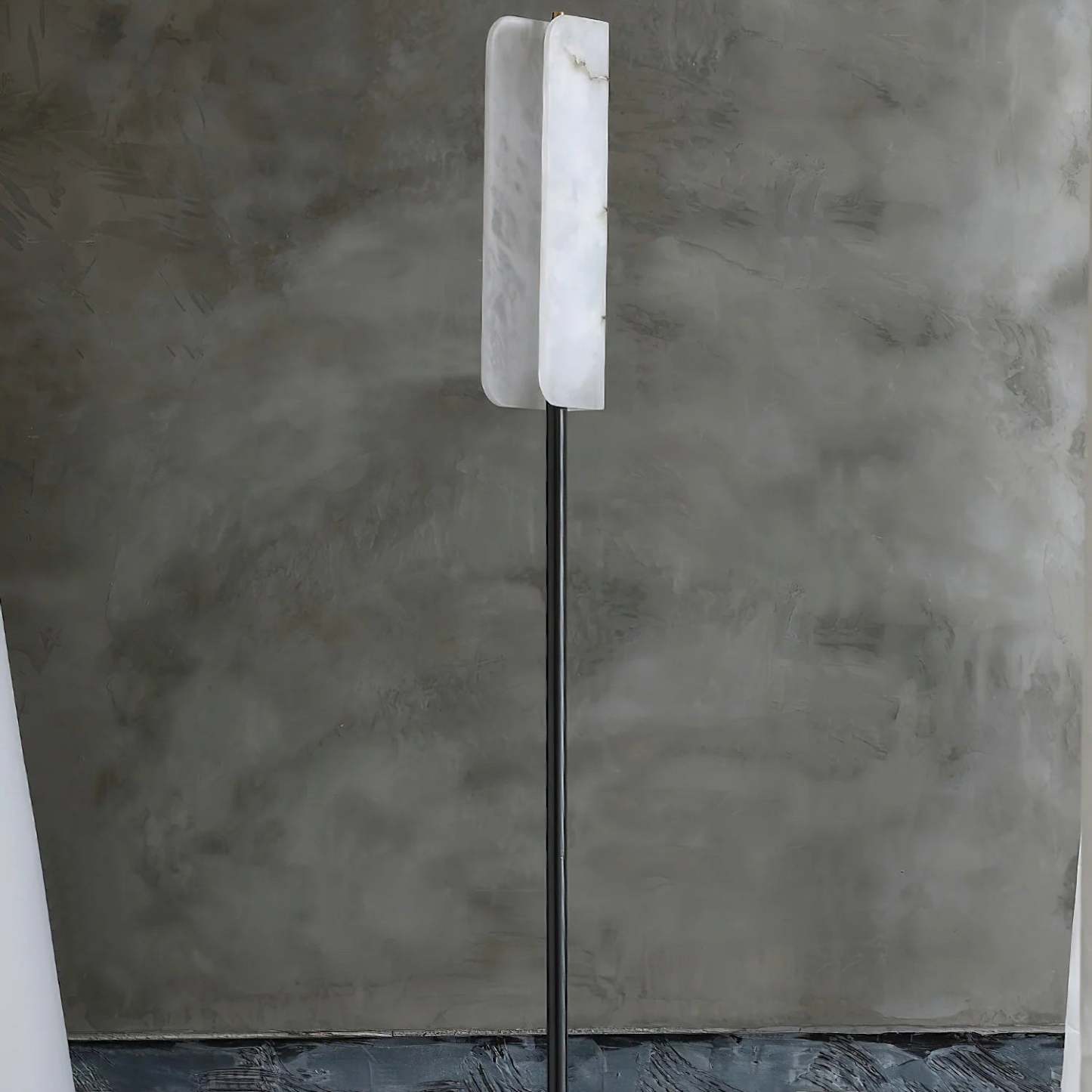 Dune Minimalist Alabaster Floor Lamp