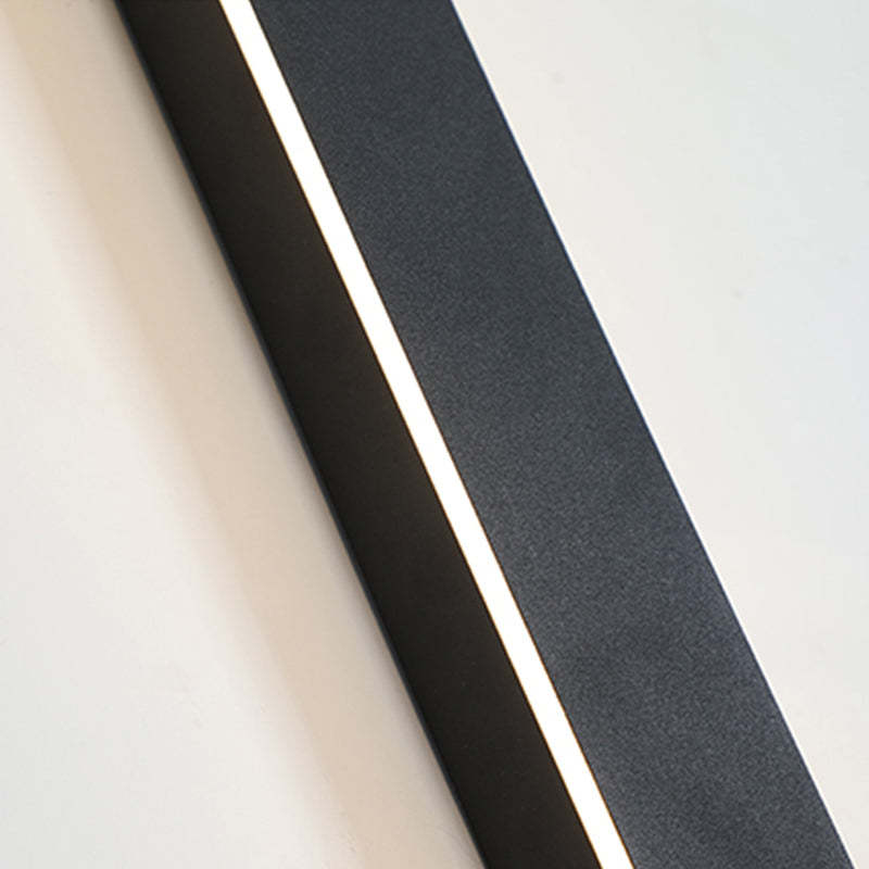 Edge Minimalista Lineal Metal Acrílico Aplique de Pared Exterior Negro