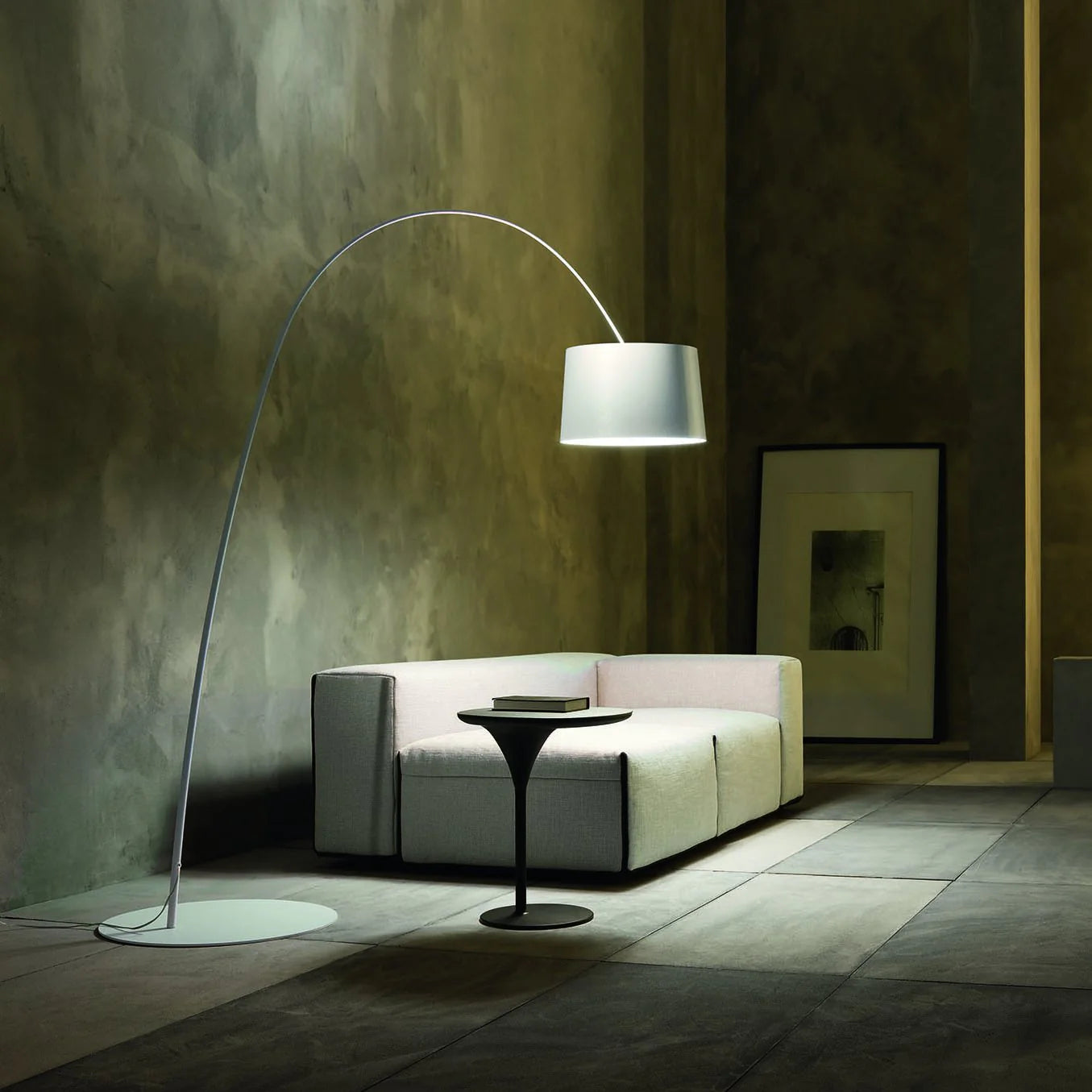 Axis Curved Drum Shade Floor Lamp