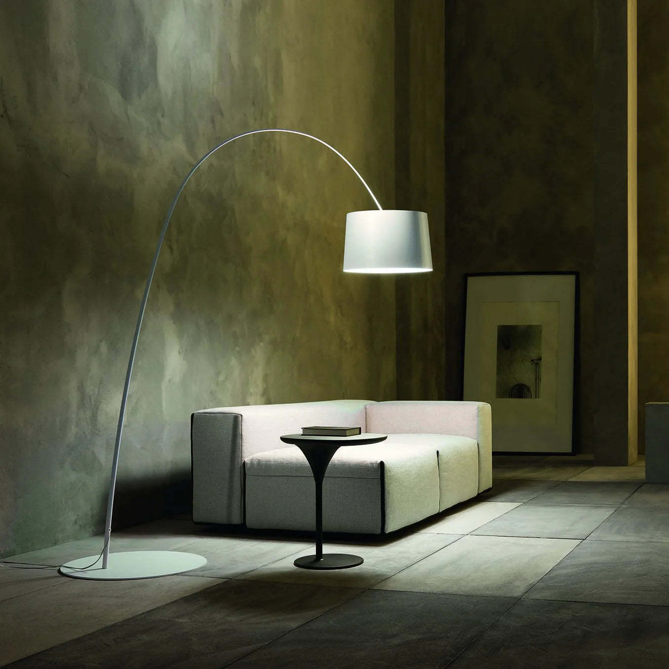 Axis Curved Drum Shade Floor Lamp