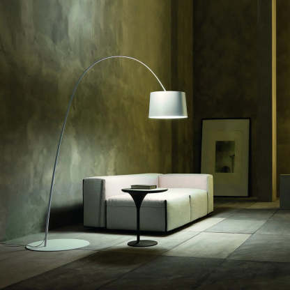 Axis Curved Drum Shade Floor Lamp
