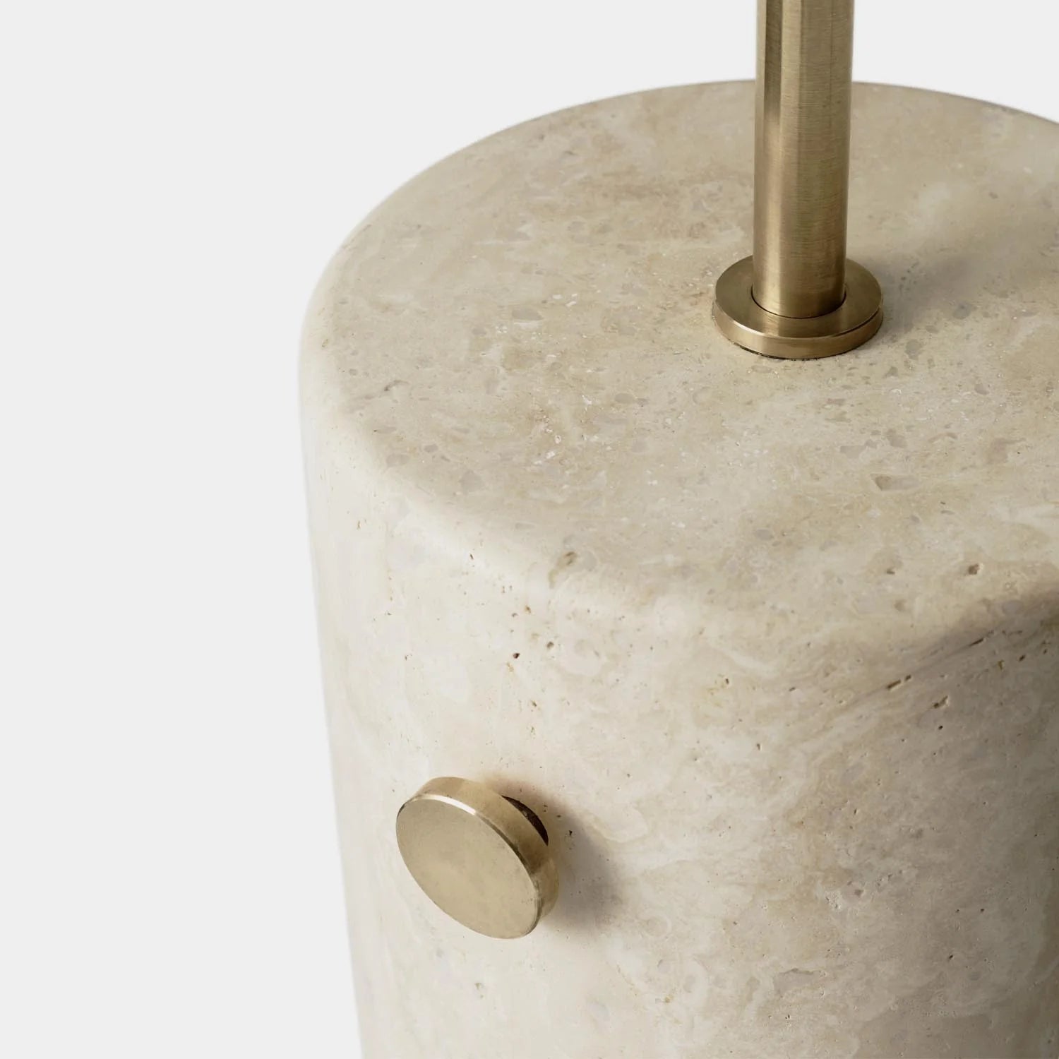 Axis Minimalist Alabaster Brass Floor Lamp