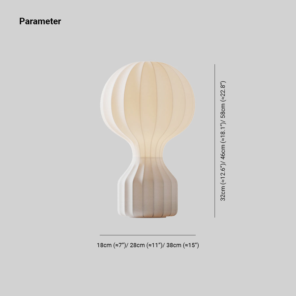Renée Minimalista Moderna Lámpara de Mesa Seda, Blanco