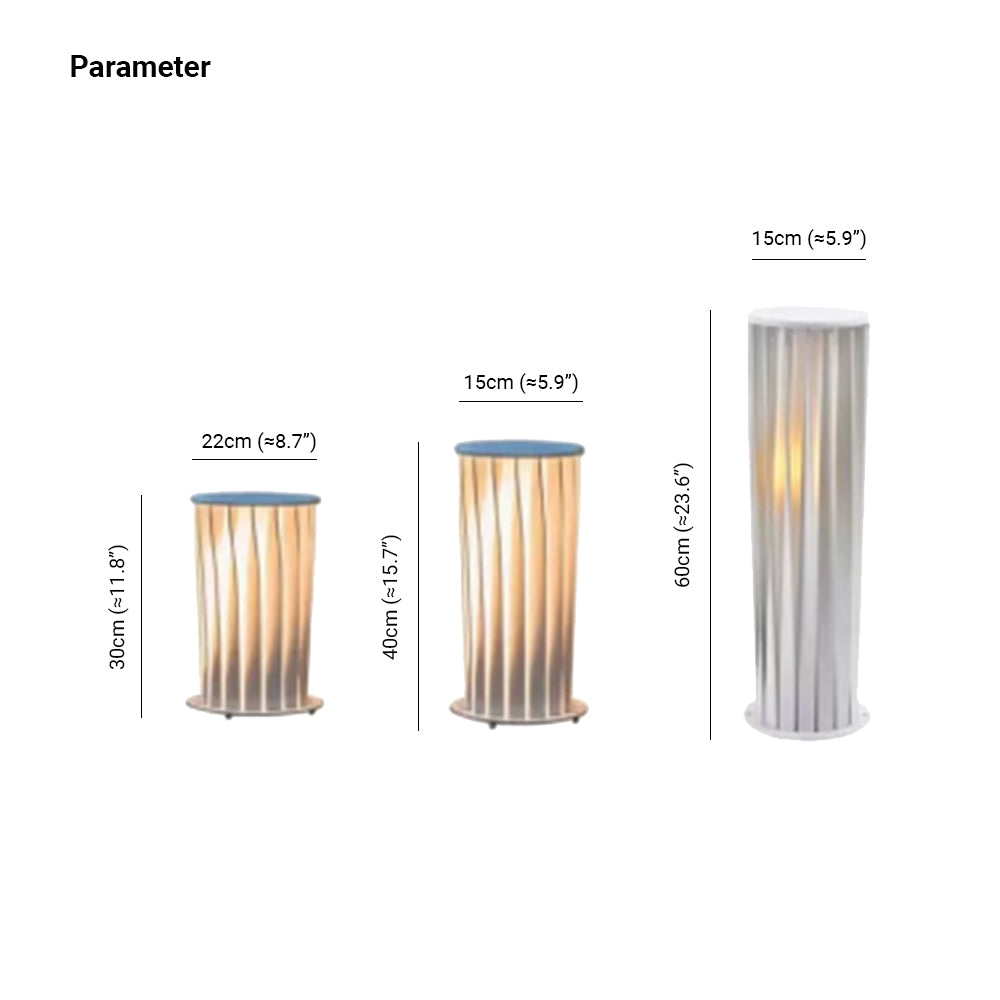 Ray Diseño Cilindro Solar/Cable Lámpara Exterior, Blanca