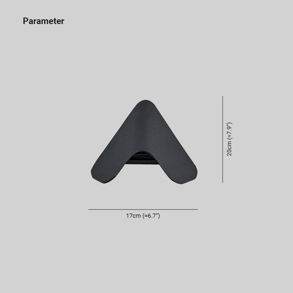Orr Lámpara de pared Exterior Minimalista Triángulo Negro/Blanco