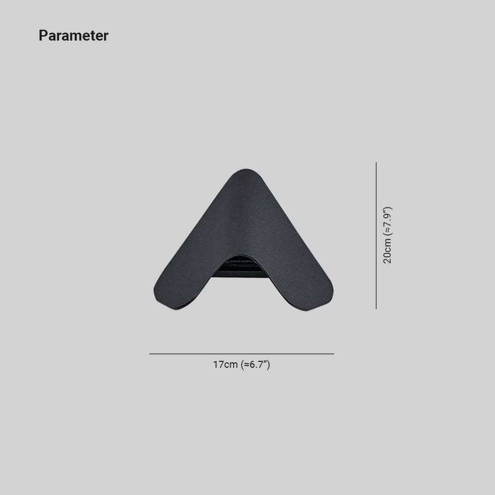 Orr Lámpara de pared Exterior Minimalista Triángulo Negro/Blanco