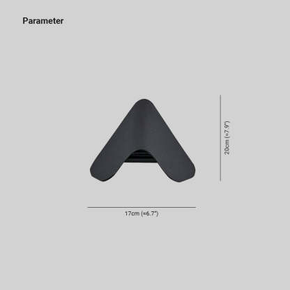 Orr Lámpara de pared Exterior Minimalista Triángulo Negro/Blanco