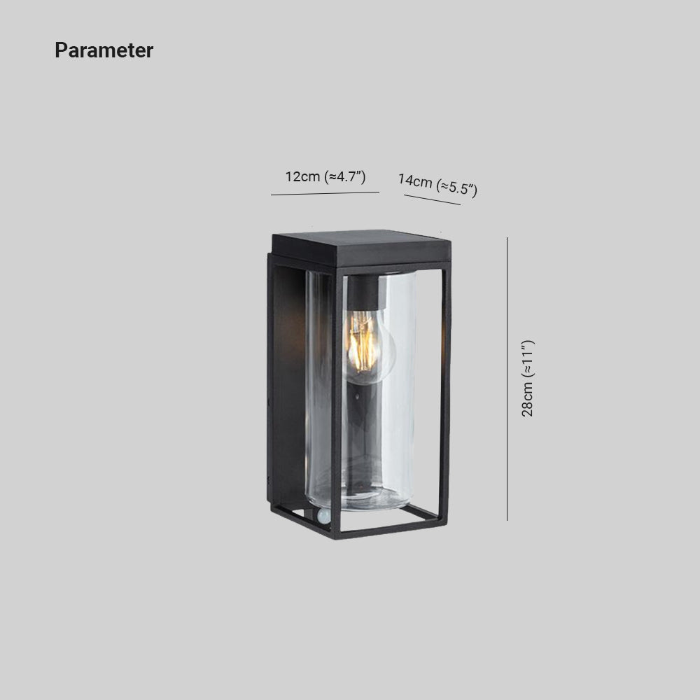 Orr Modern LED Solar Außenwandleuchte Glas Metall Garten Flur