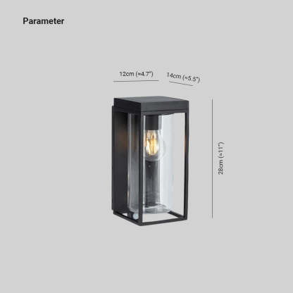 Orr Modern LED Solar Außenwandleuchte Glas Metall Garten Flur