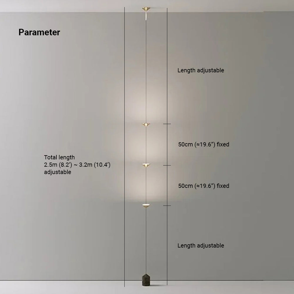 Edge Minimalista Lineal Metal/Acrílico Lámpara de Pie, Oro