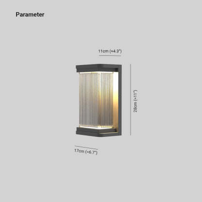 Orr Lámpara de pared exterior minimalista para balcón y terraza