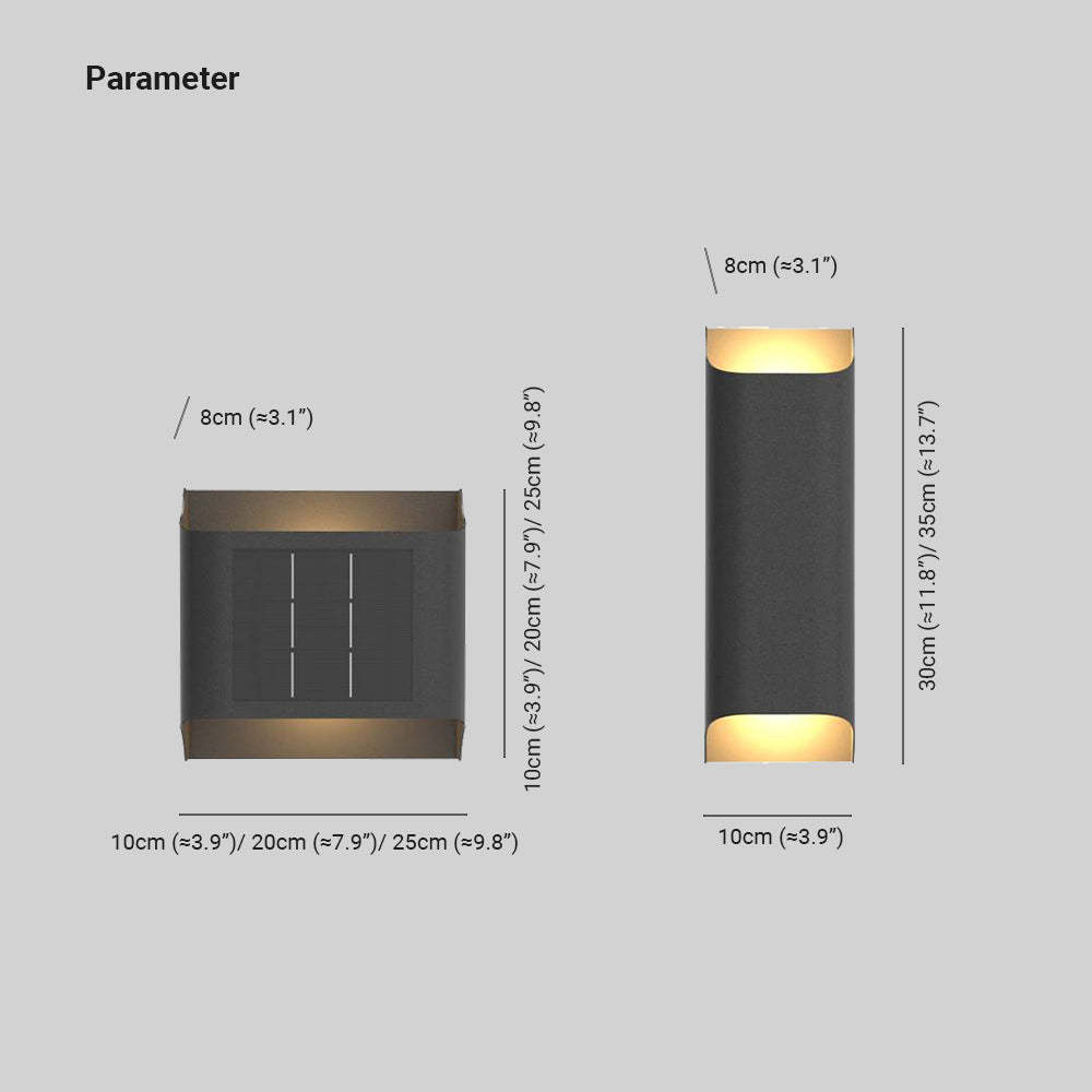 Orr Moderno LED Solar Aplique Exterior Metal Jardín Terraza Pasillo