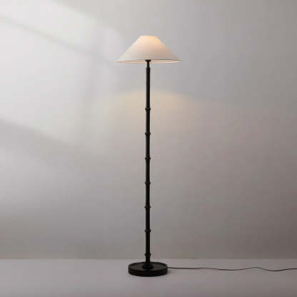 Retro Crackle Black Resin Floor Lamp