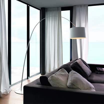 Axis Curved Drum Shade Floor Lamp