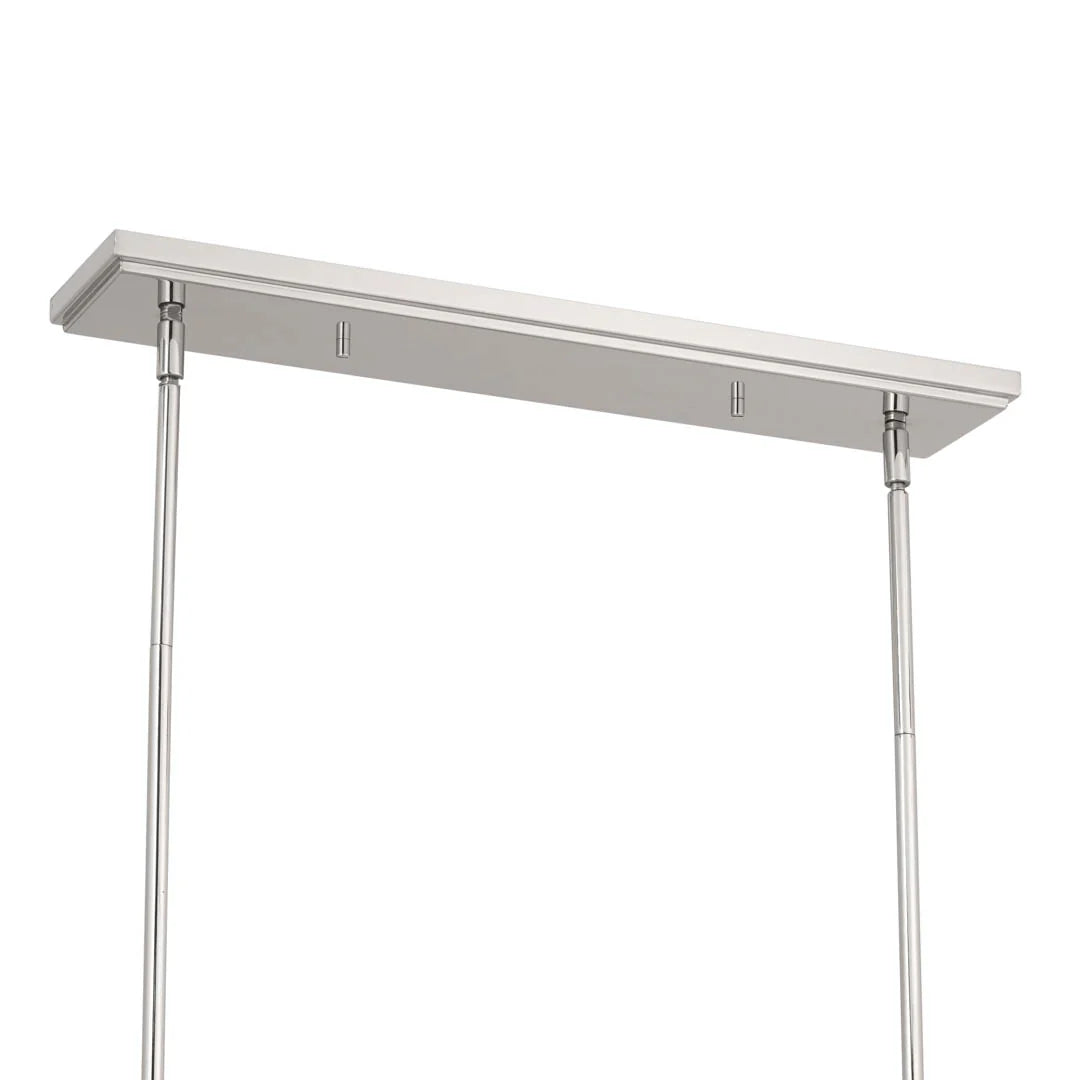 Axis Nickel Linear Fabric Chandelier