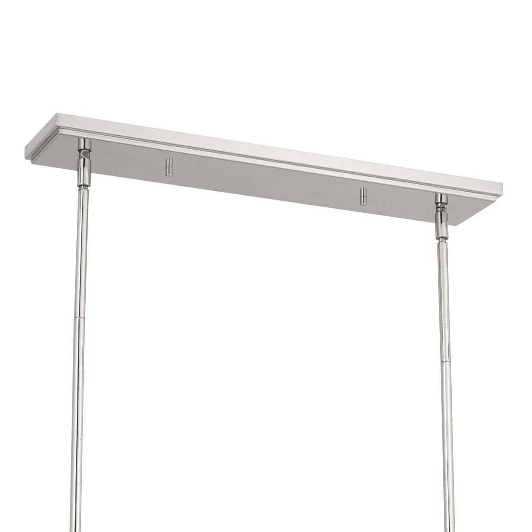 Axis Nickel Linear Fabric Chandelier
