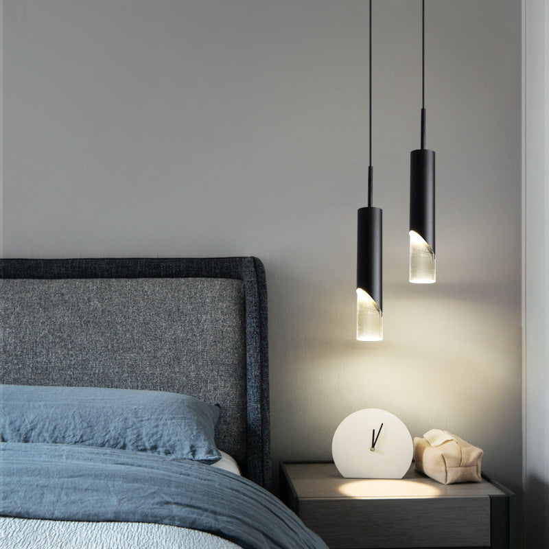 Edge Minimalista LED Lámpara Colgante Negro Dormitorio/Comedor