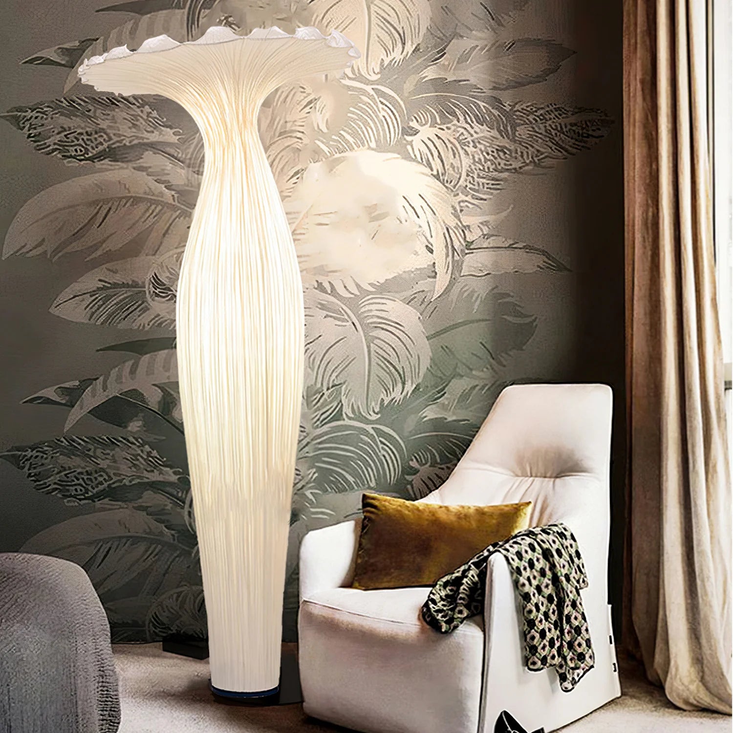 Retro Vase Fabric Floor Lamp
