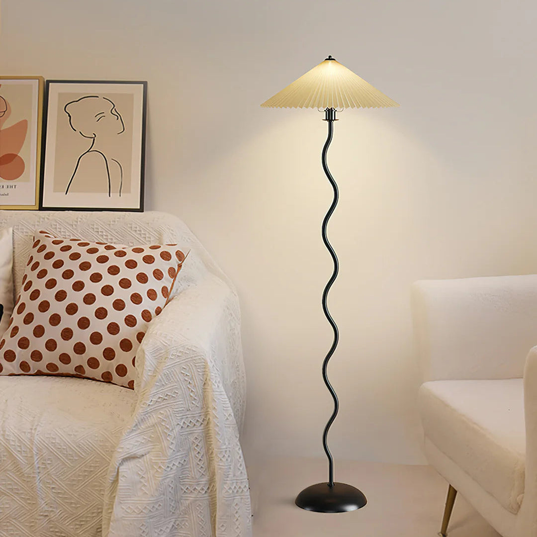 Retro Squiggle Metal Floor Lamp