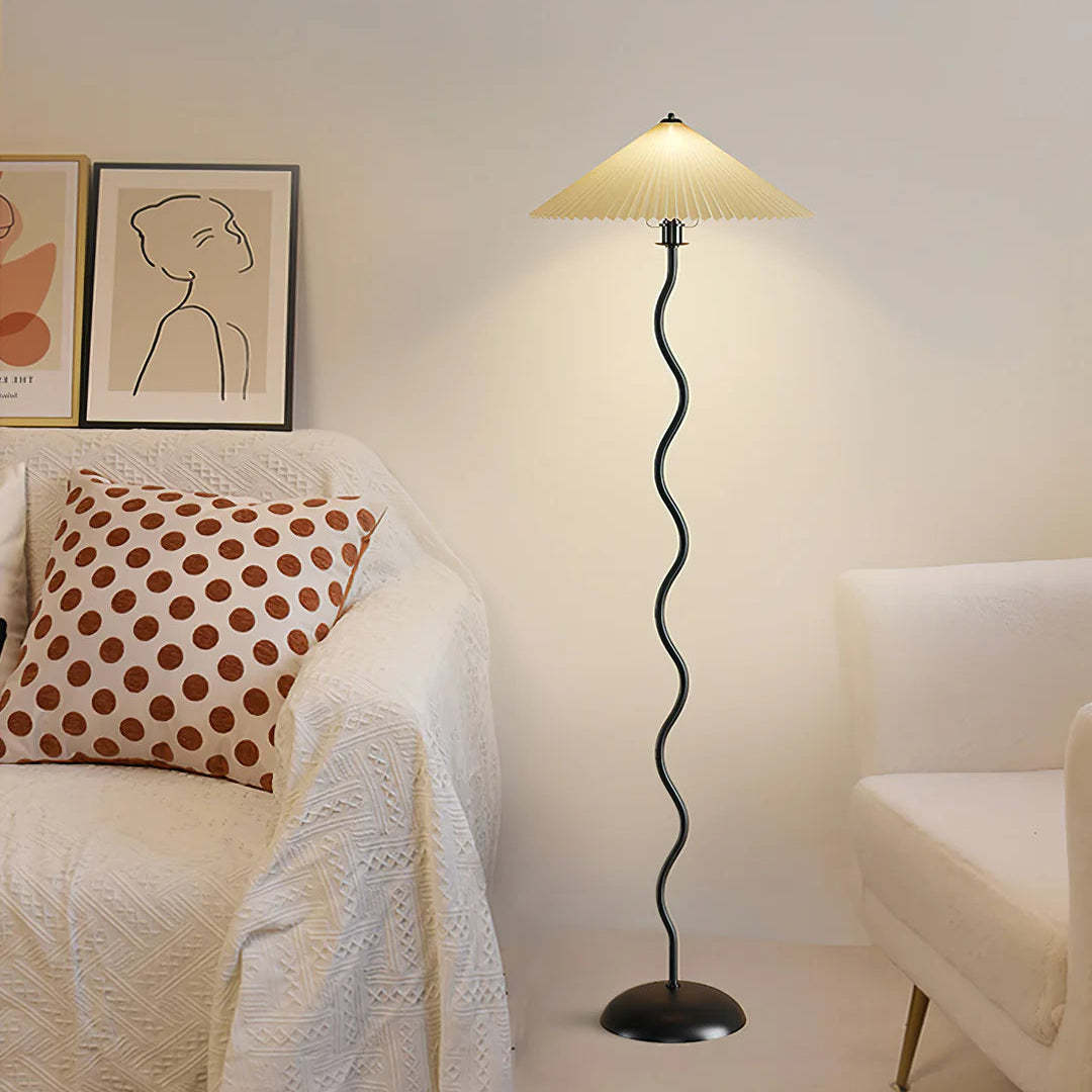 Retro Squiggle Metal Floor Lamp