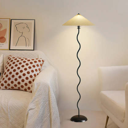 Retro Squiggle Metal Floor Lamp