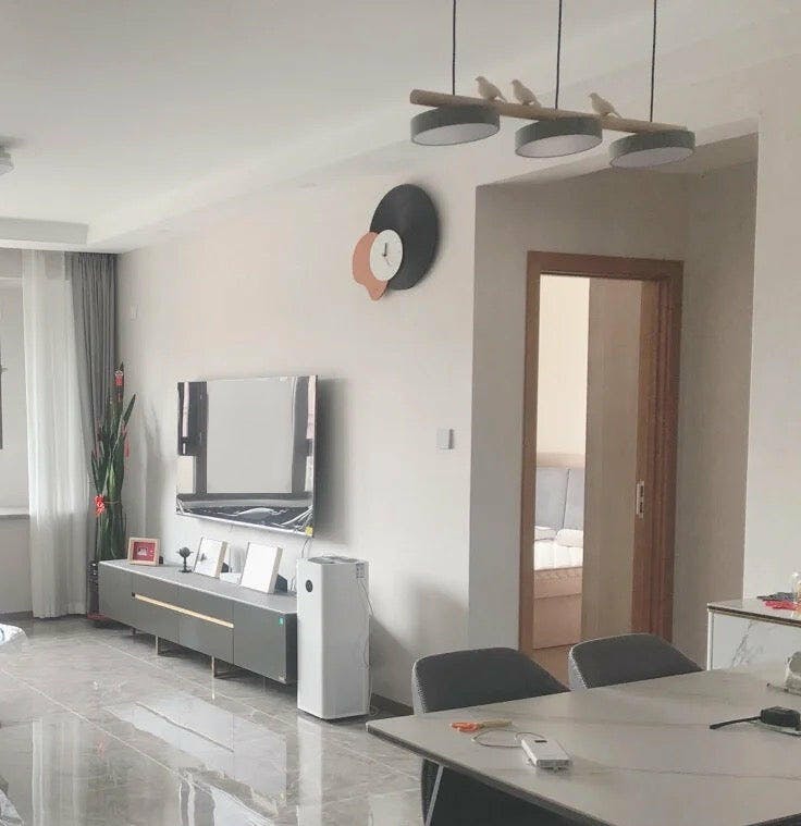 Morandi Moderna Metal Madera Resina Acrílico Lámpara Colgante Comedor Dormitorio