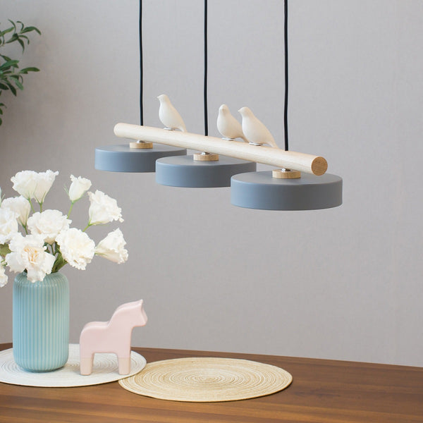 Morandi Moderna Metal Madera Resina Acrílico Lámpara Colgante Comedor Dormitorio