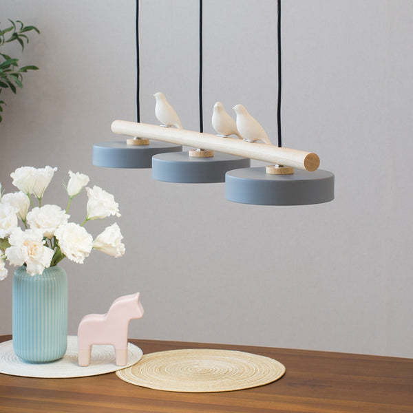 Morandi Moderna Metal Madera Resina Acrílico Lámpara Colgante Comedor Dormitorio