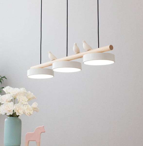 Morandi Moderna Metal Madera Resina Acrílico Lámpara Colgante Comedor Dormitorio