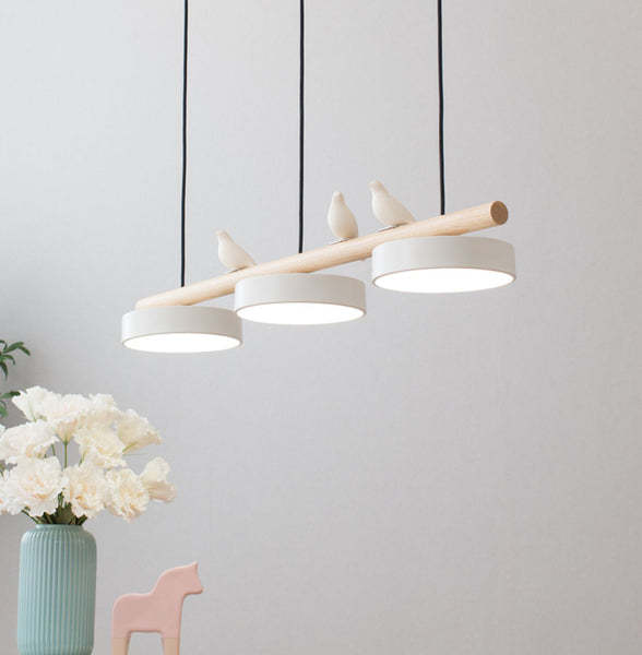 Morandi Moderna Metal Madera Resina Acrílico Lámpara Colgante Comedor Dormitorio