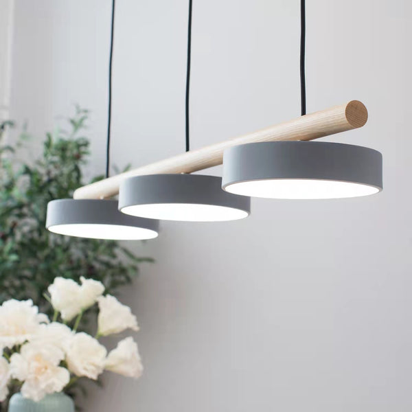 Morandi Moderna Metal Madera Resina Acrílico Lámpara Colgante Comedor Dormitorio