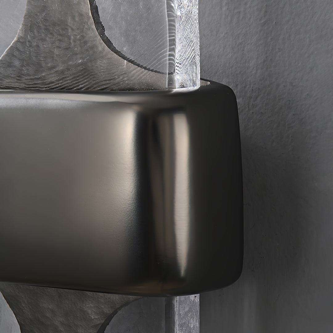 Edge Moderno Inusual Vidrio Metal Lámpara de Pared Salón Comedor