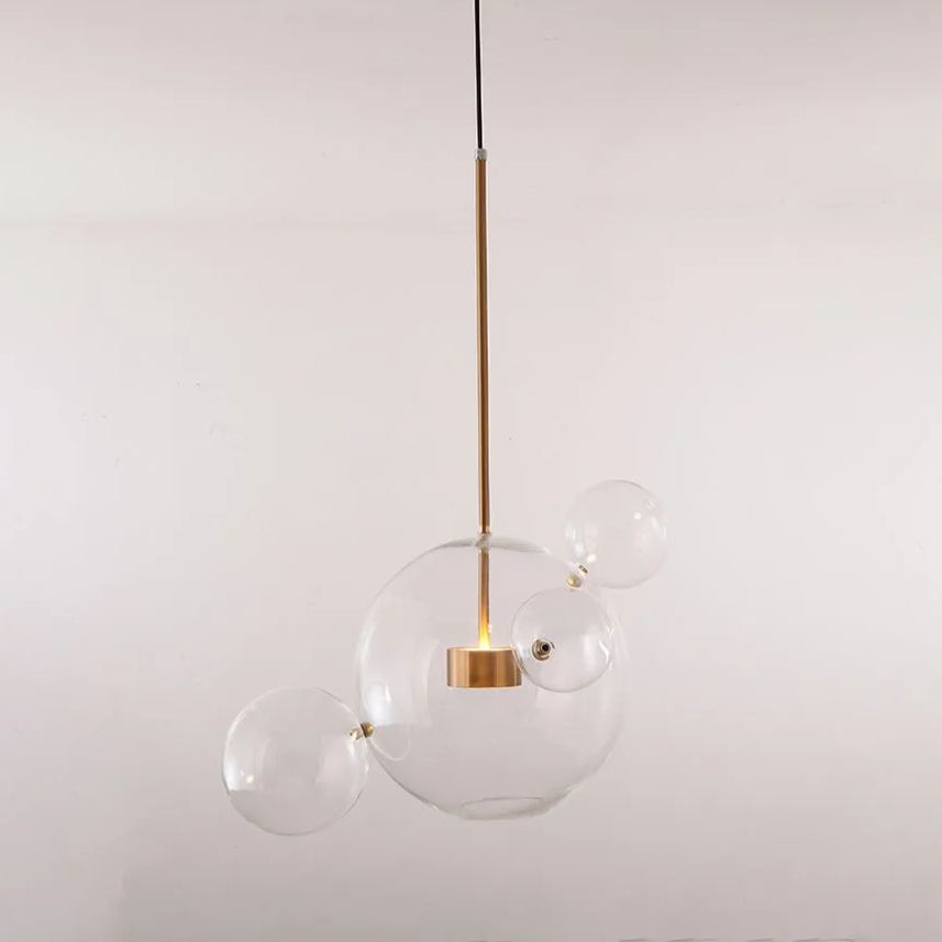 Hailie Moderne Boble Metal Pendellampe, Guld
