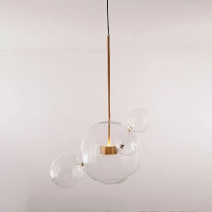 Hailie Moderne Boble Metal Pendellampe, Guld