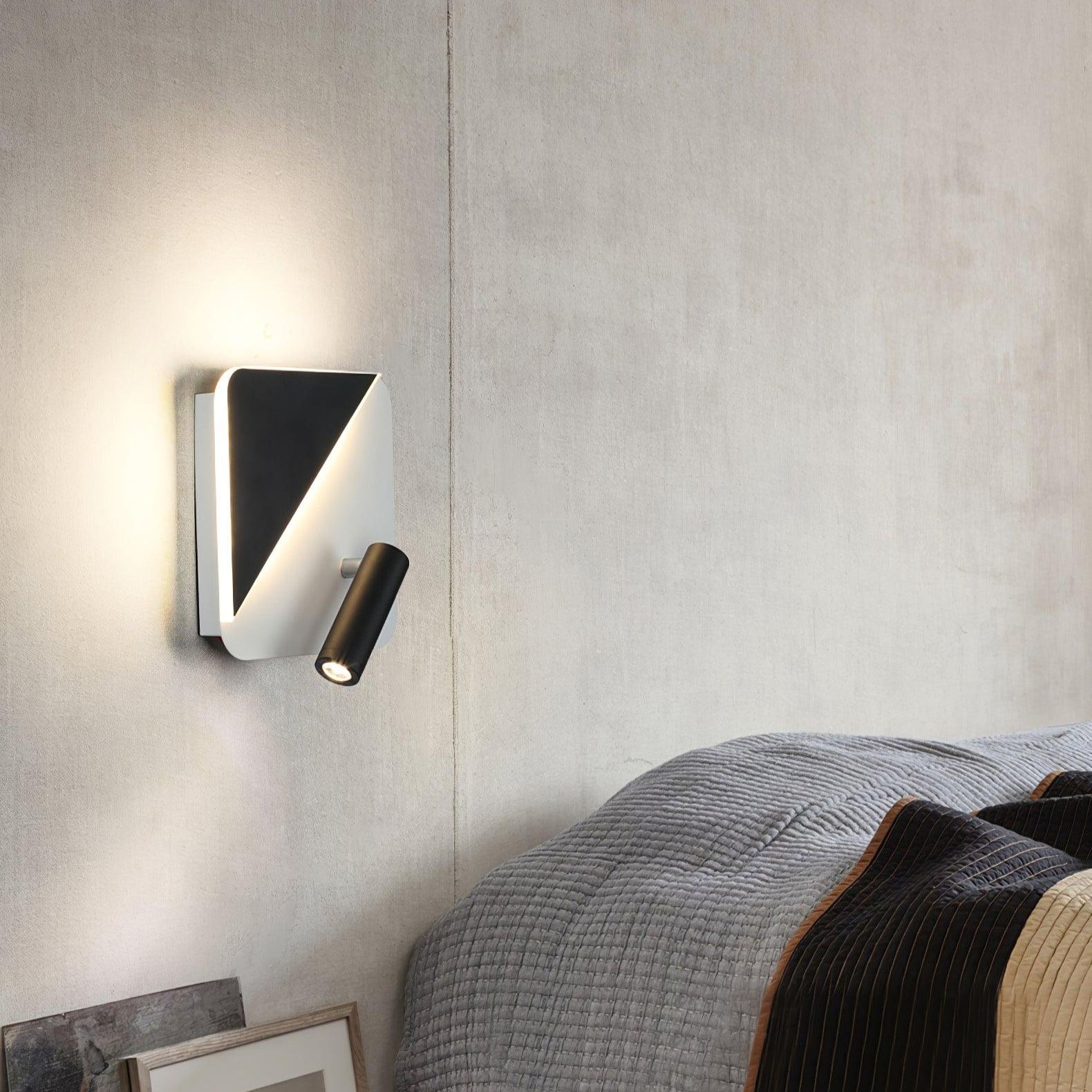 Edge Minimalism Metal Black White Wall Lamp Dining Room Bedroom