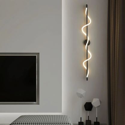 Valentina Modern Flexible Curve Metal Wall Light Living Room Bedroom