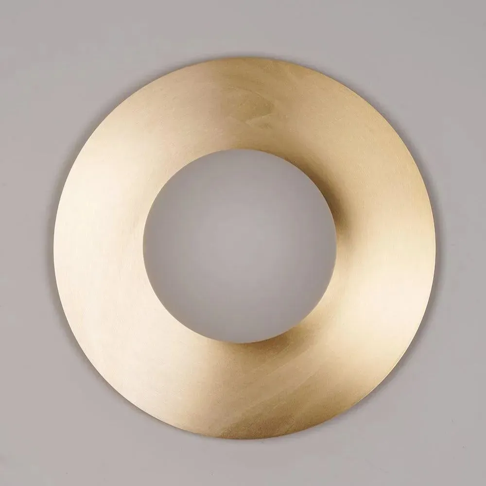 Orr Luz de Pared Moderna Minimalista con Vidrio Redondo para Dormitorio y Sala