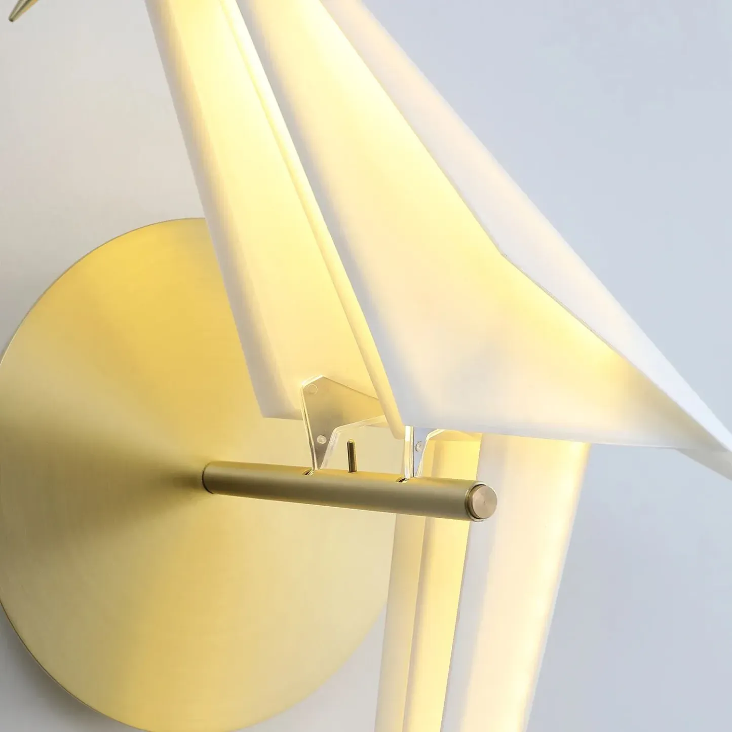 Orr Luz de Pared Moderna Inusual con Aves en PC y Metal para Dormitorio, Estudio y Sala