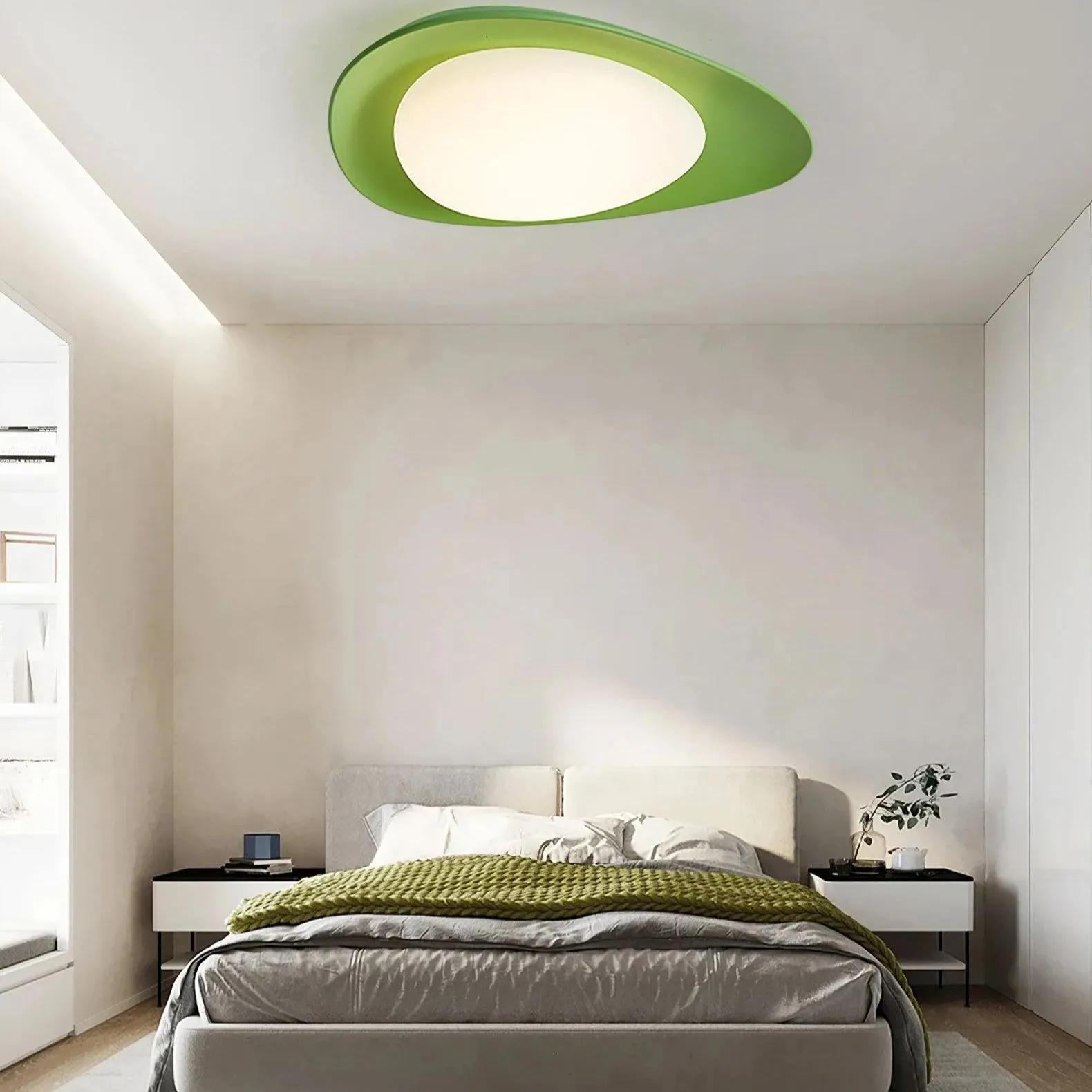 Quinn Luz de Techo Moderna Inusual de Resina y PE para Dormitorio , Pasillo y Sala
