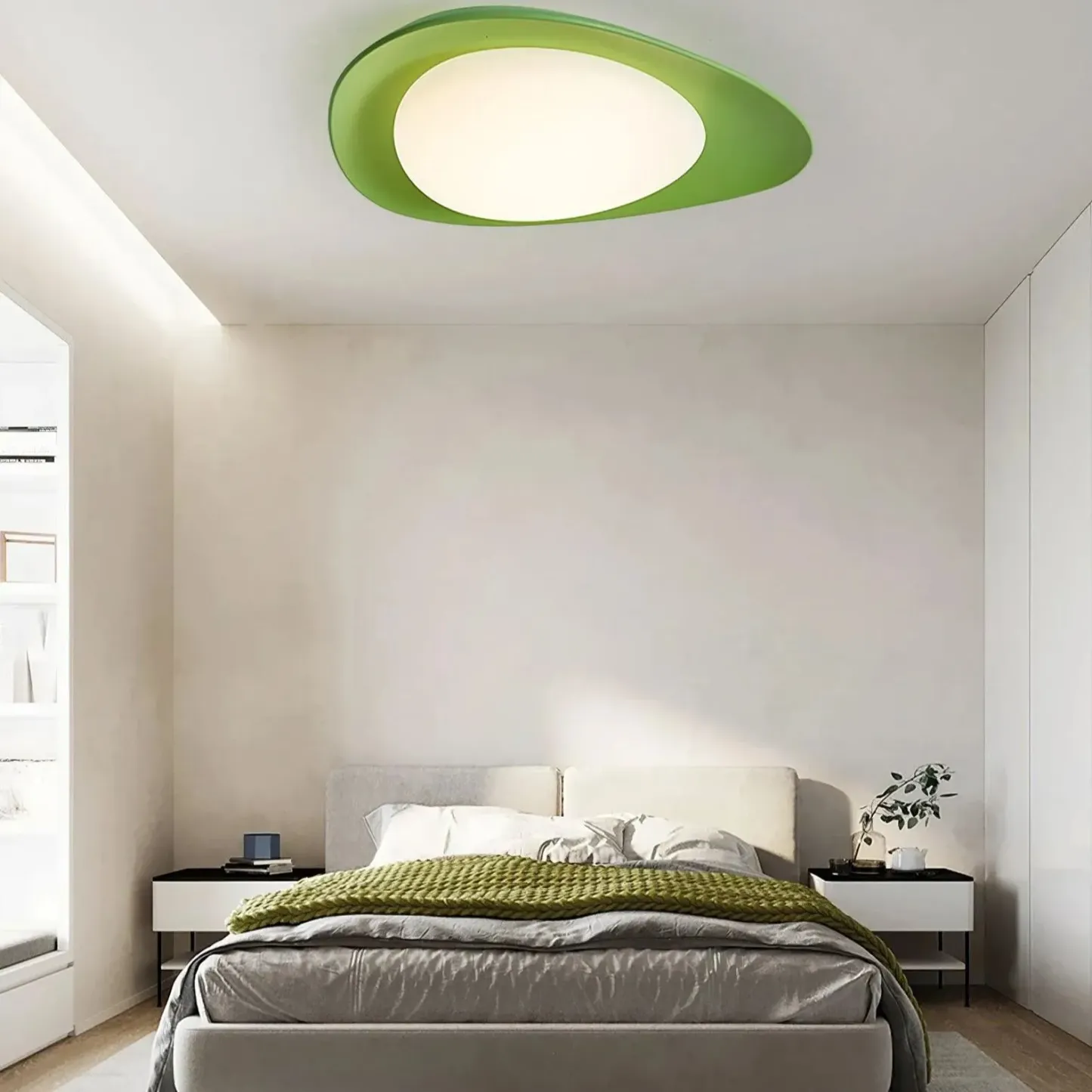 Quinn Luz de Techo Moderna Inusual de Resina y PE para Dormitorio , Pasillo y Sala