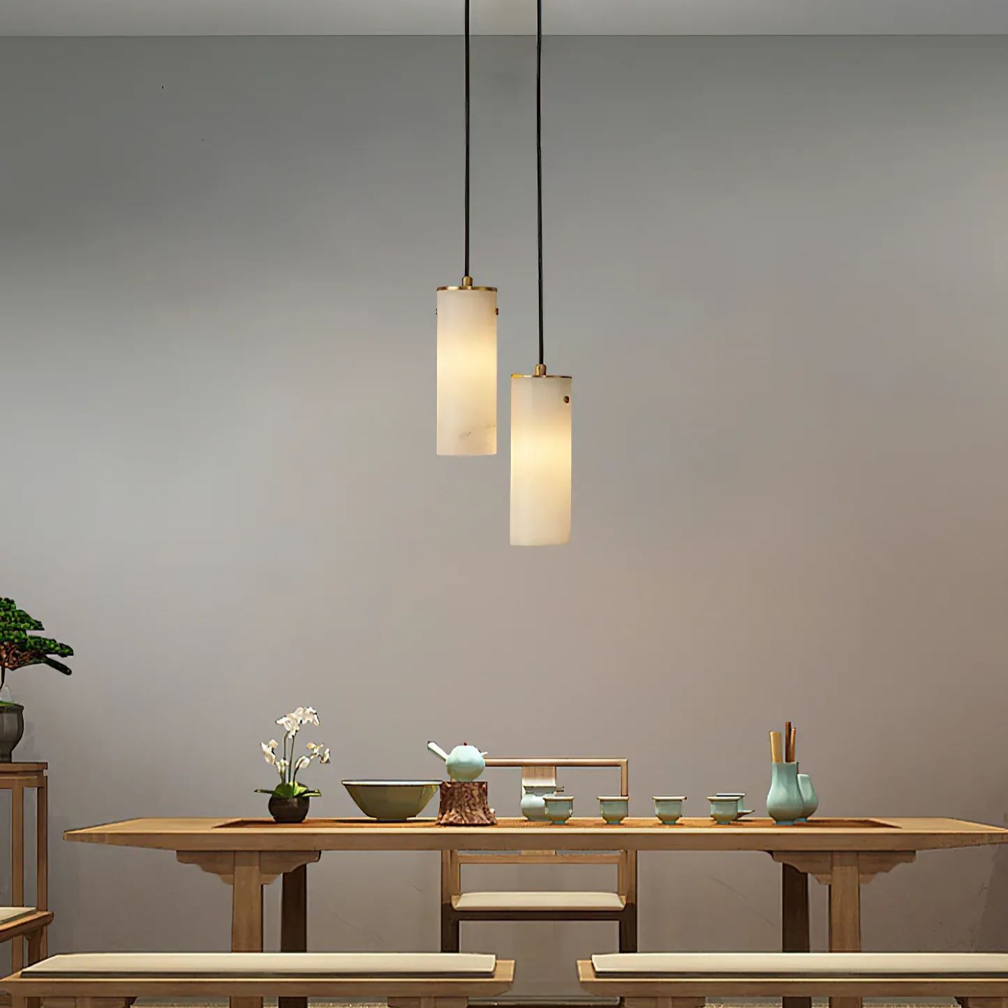 Ozawa Modern Vertical Pendant Light Metal Indoor