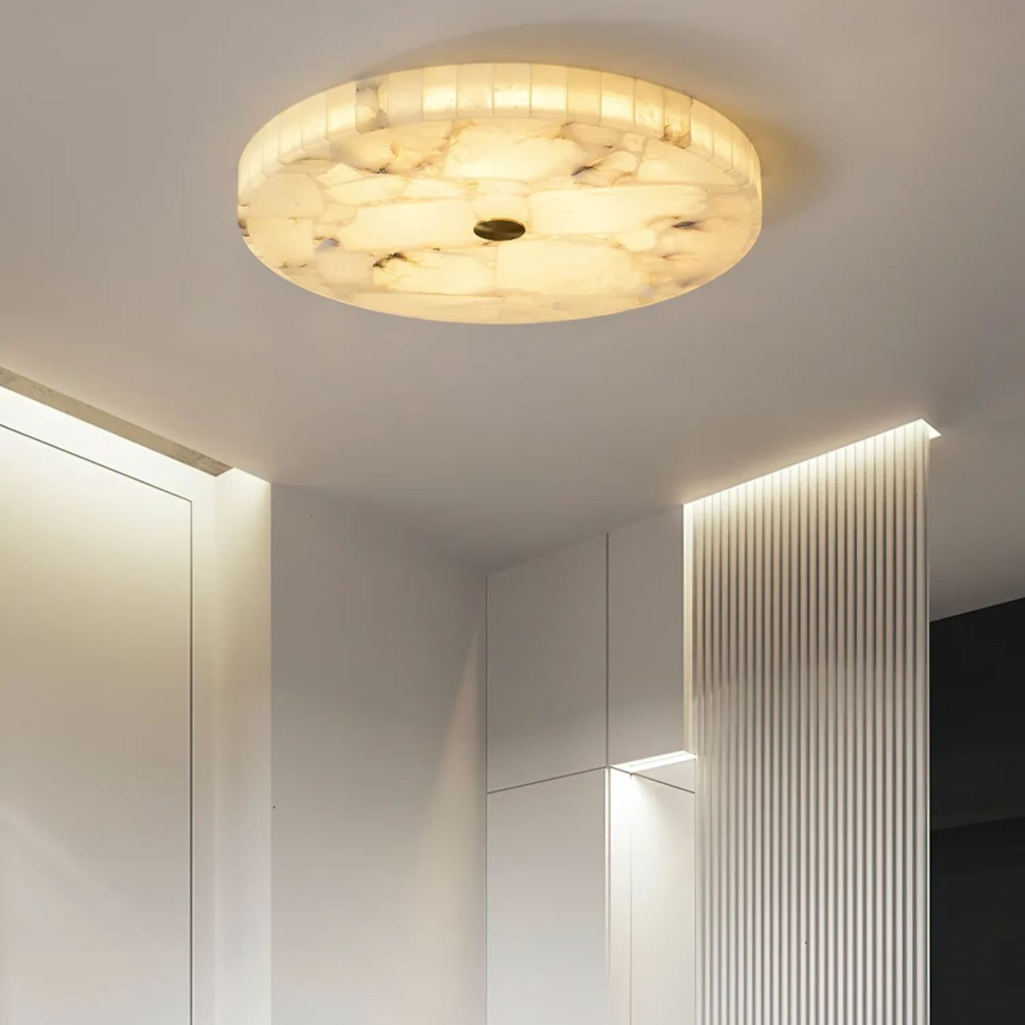 Byers Modern Minimalism LED Round Ceiling Lamp Metal  Resin Bedroom  Dining Room