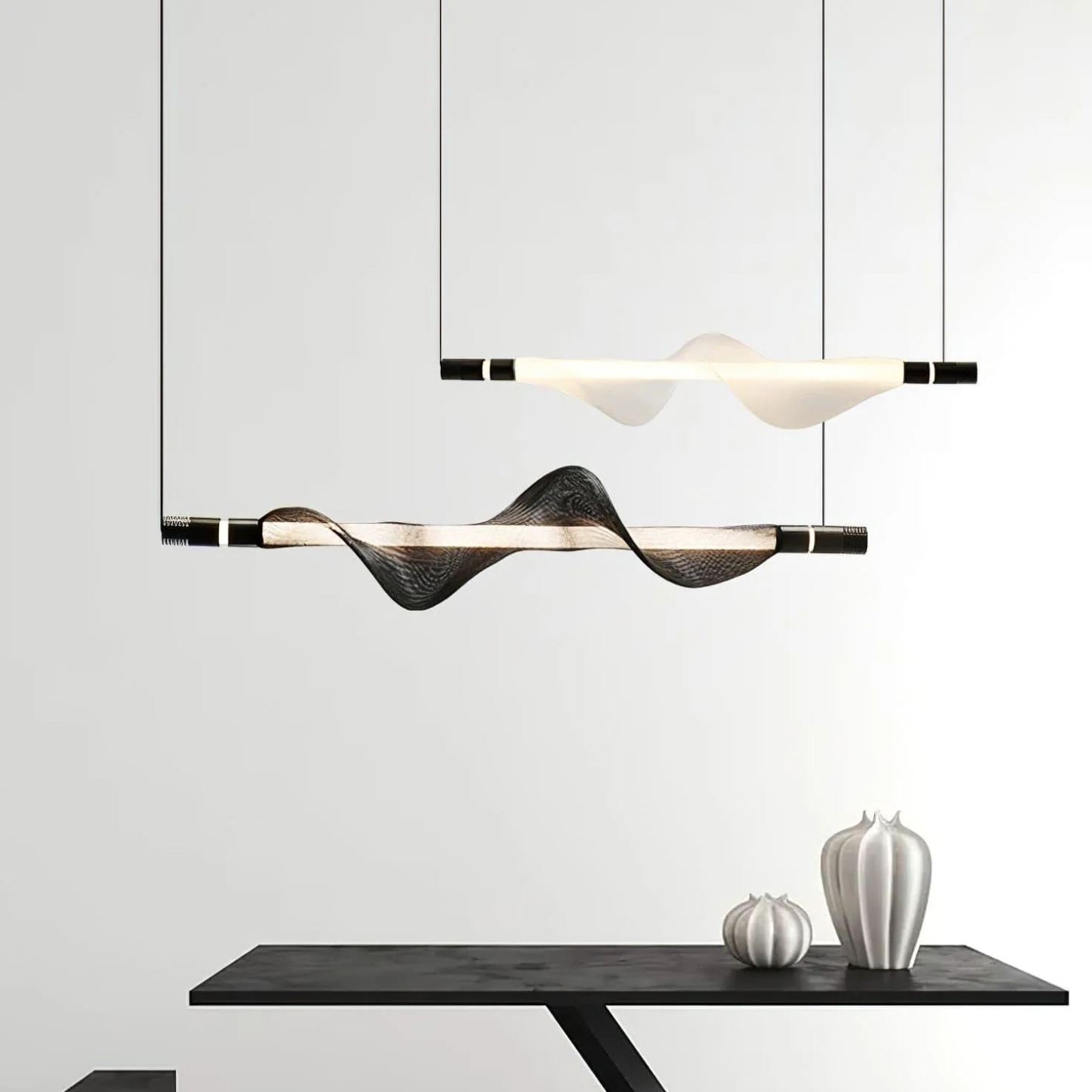 Edge Modern Unusual Fiber Pendant Light Shades Living Dining Room