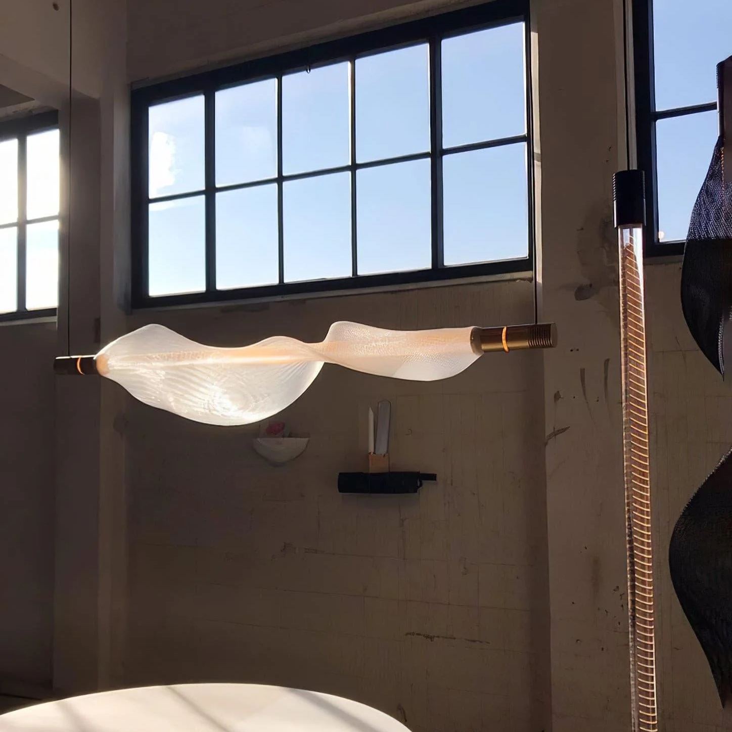 Edge Modern Unusual Fiber Pendant Light Shades Living Dining Room