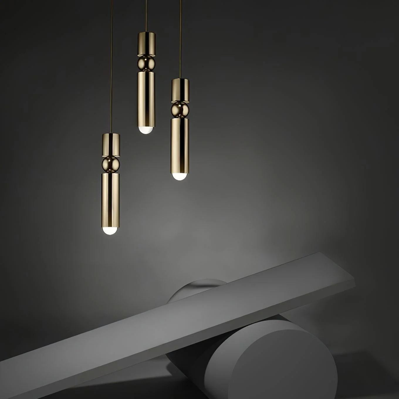 Edge Modern Minimalism Metal Pendant Light Living Dining Room Bedroom