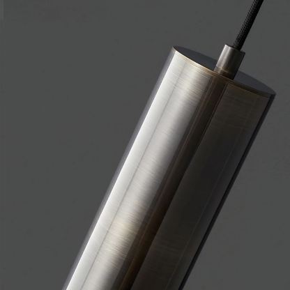 Meza Modern Cylinder Metal Acrylic Pendant Light Bedroom Dining Room
