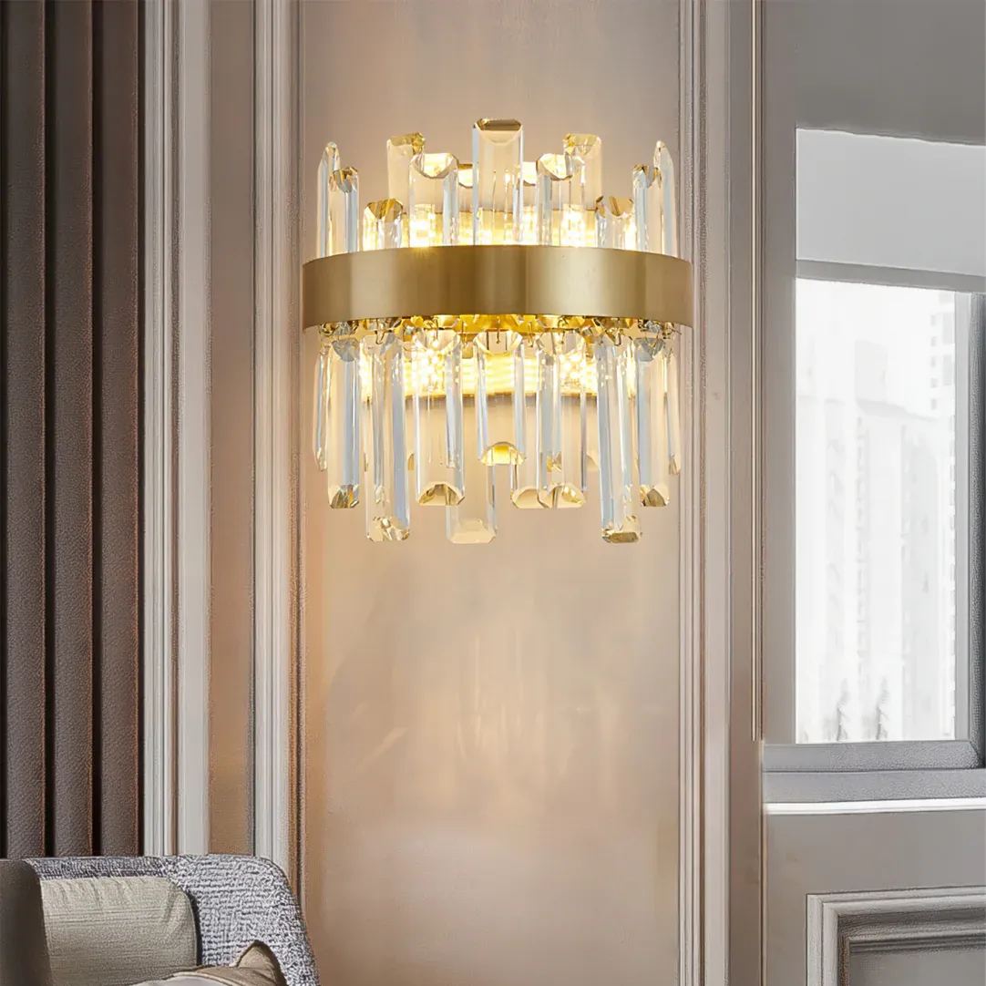 Herbert Classical Urban Crystal  Metal Wall Lamp Bedroom  Dining Room