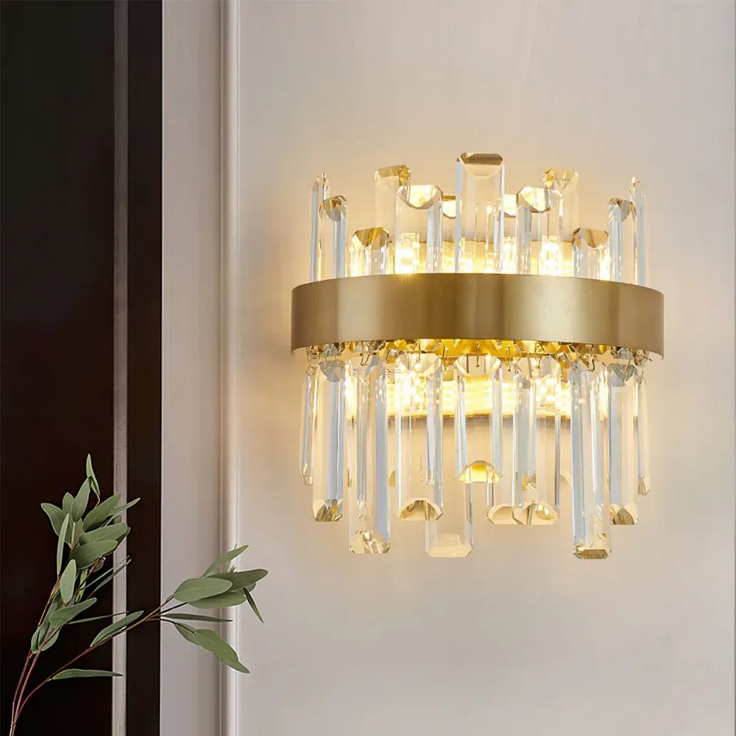 Herbert Classical Urban Crystal  Metal Wall Lamp Bedroom  Dining Room