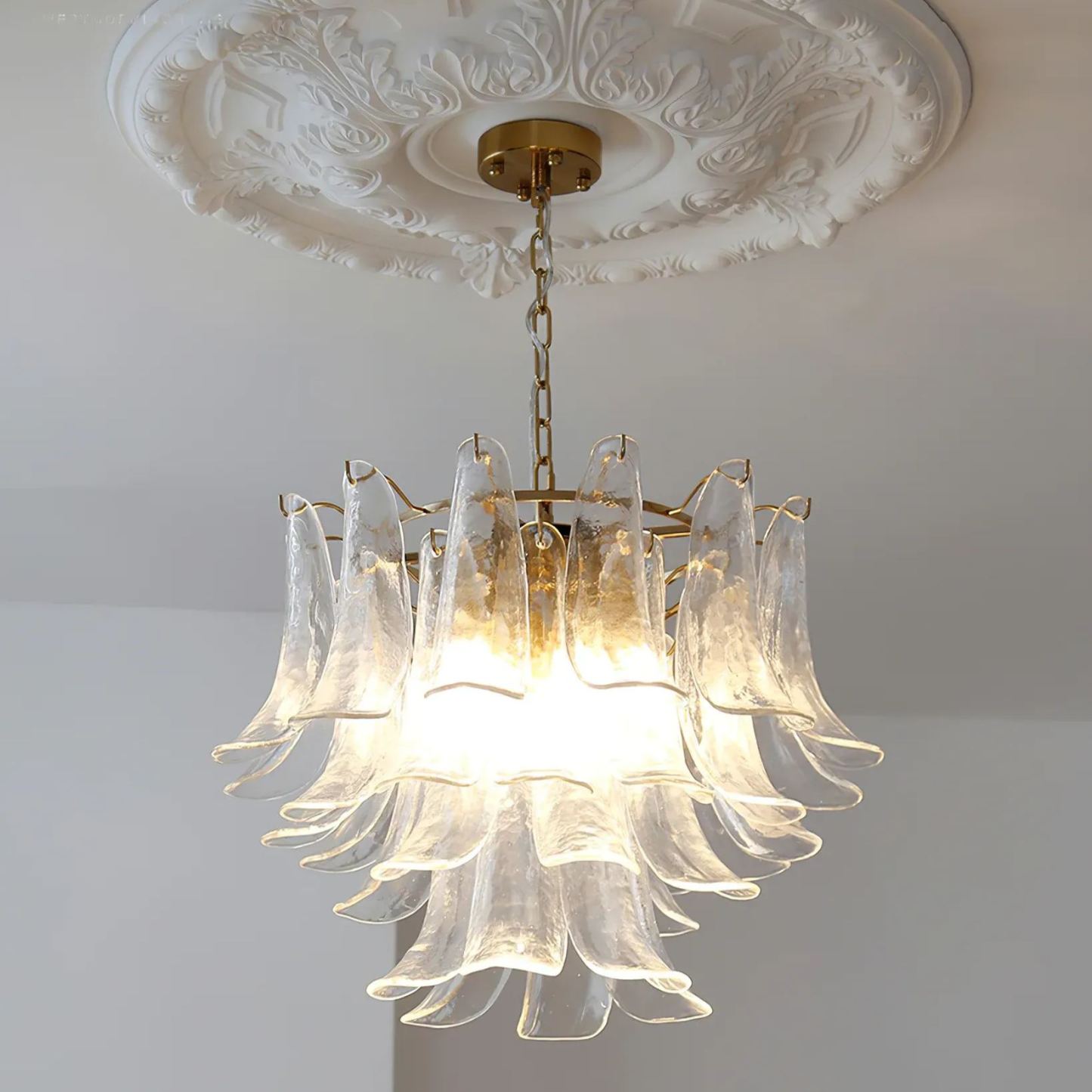 Alessio Vintage Luxury Metal Glass Chandelier Living Dining Room Bedroom