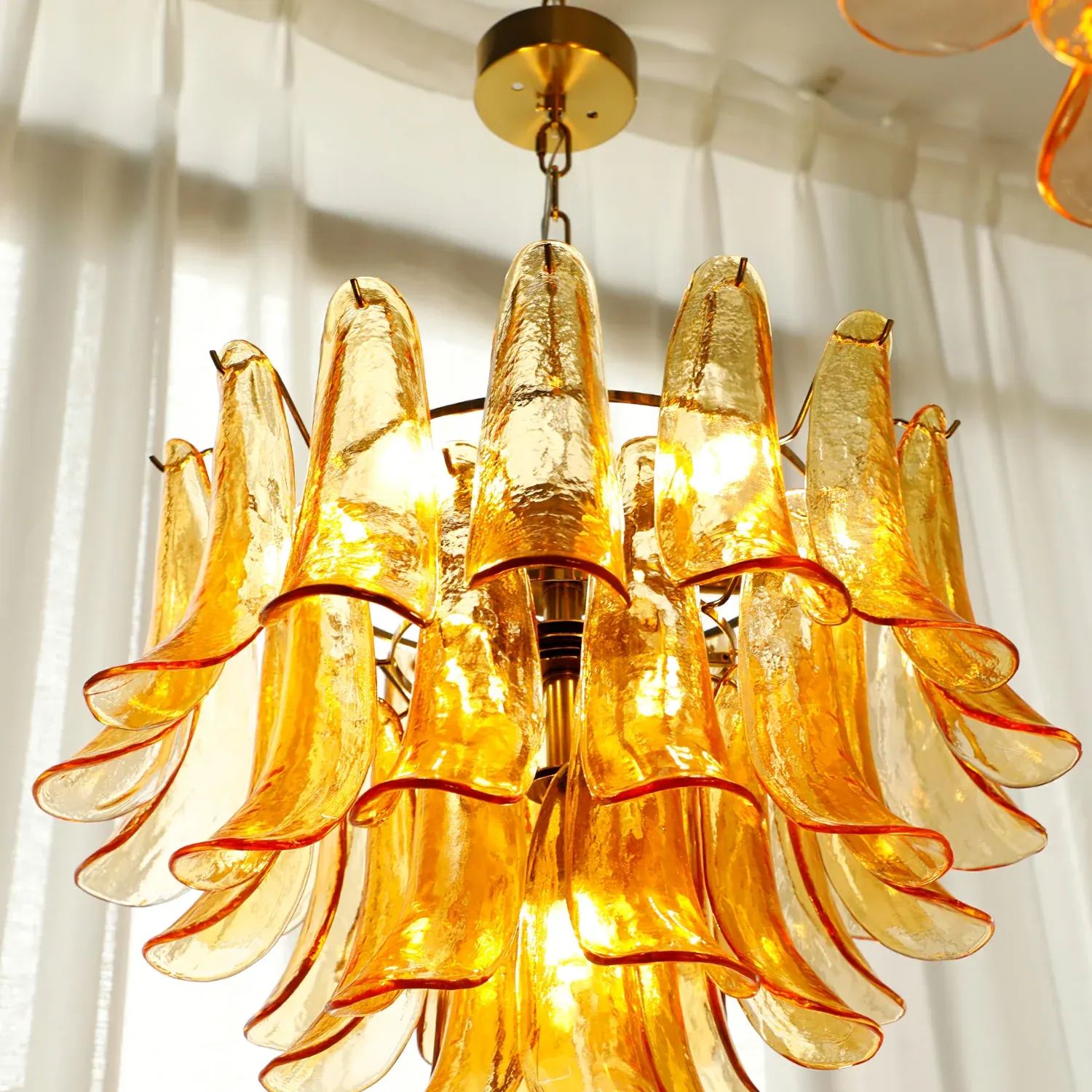 Alessio Vintage Luxury Metal Glass Chandelier Living Dining Room Bedroom